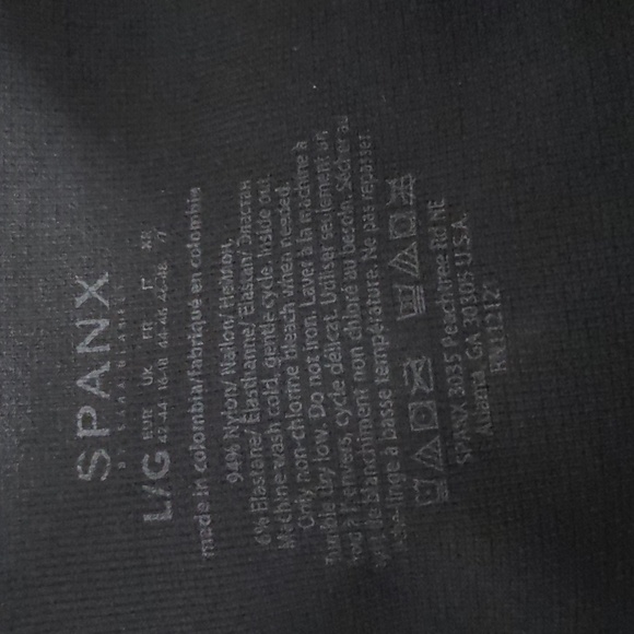 Spanx Size Large Black Gret Knit Stretch Camo Leggings - Picture 5 of 13